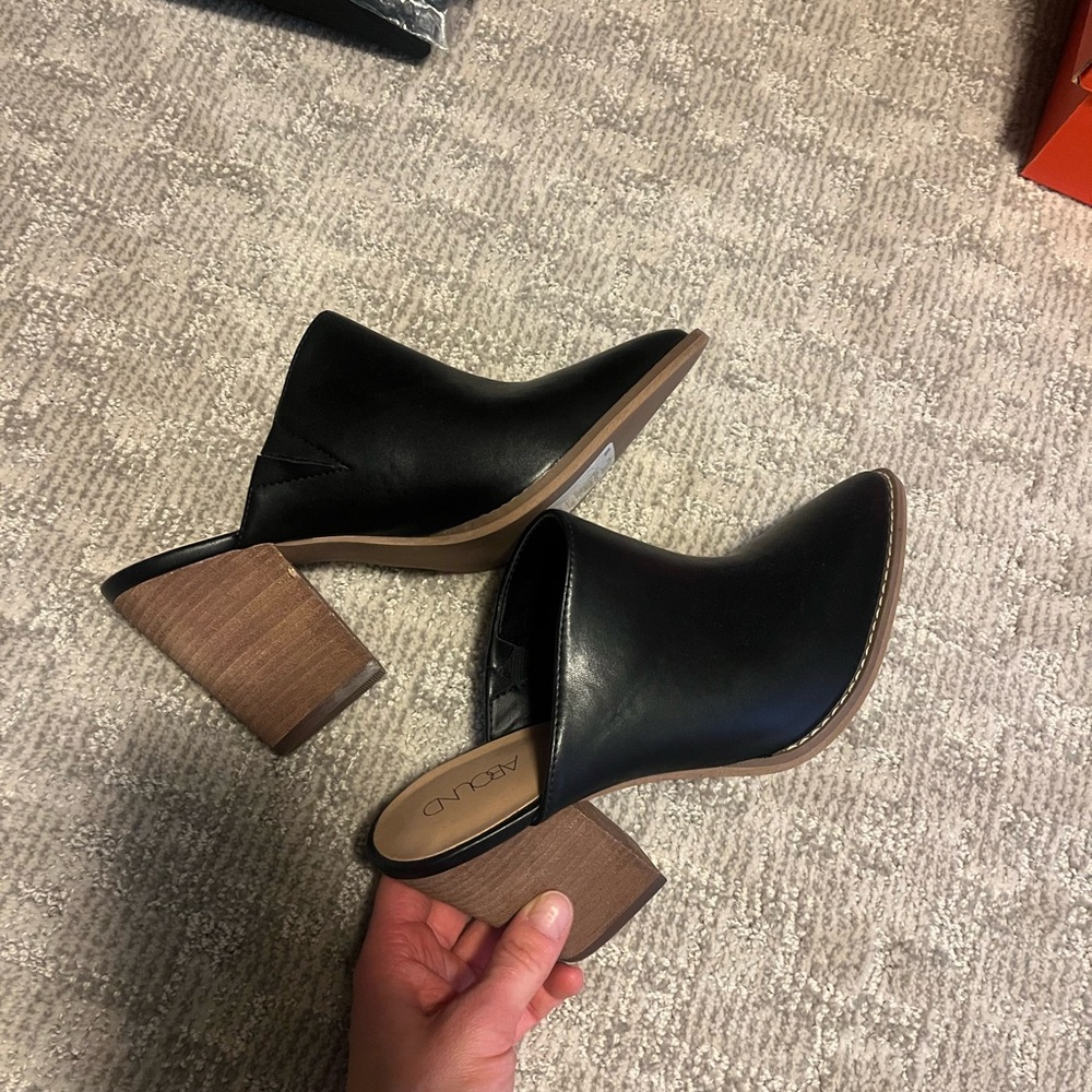Black Mules/half boots with Heel